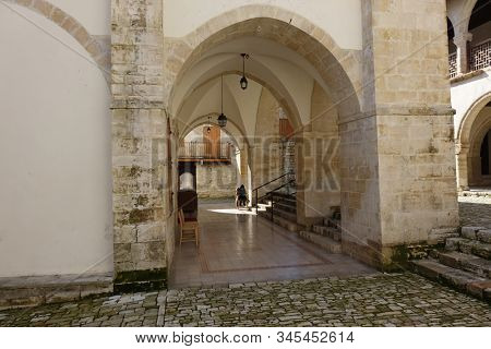 Timios Stavros Monastery, Omodos village, Cyprus                          