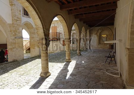 Timios Stavros Monastery, Omodos village, Cyprus                          