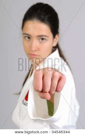 Menina de artes marciais