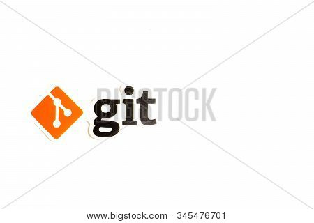 Los Angeles, California, Usa - 17 January 2020: Git Logo With Copy Space, Illustrative Editorial