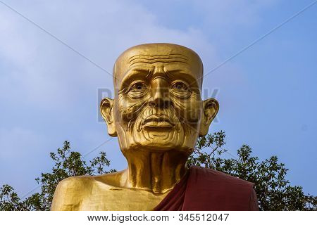Buddhist Sculpture Located In Temple In Thailand, Luang Pu Thuat