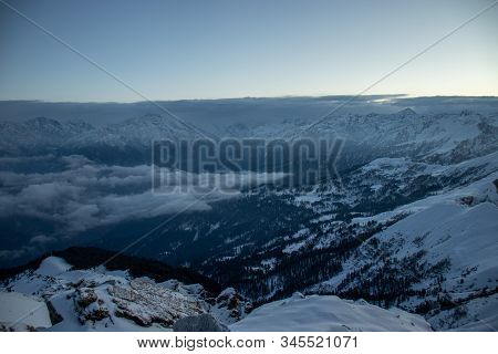 View Of Himalayan Range Mountains In Morning