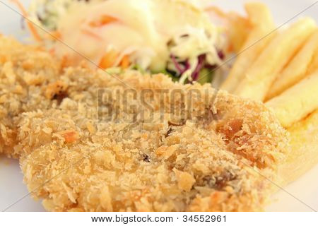 Gebratener Panierter Fisch steak