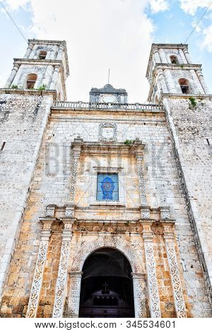 Built In 1706, The Cathedral Of San Gervasio Church In Valladolid, Yucatan, Mexico, Is Also Known As