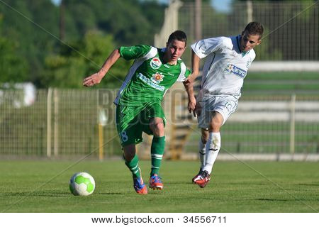 KAPOSVÁR, Maďarsko - 16. června: Radka Garai (v bílém) v akci na Maďarské národní šampion