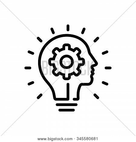 Black Line Icon For Innovating Innovation Revolution Insurgence
