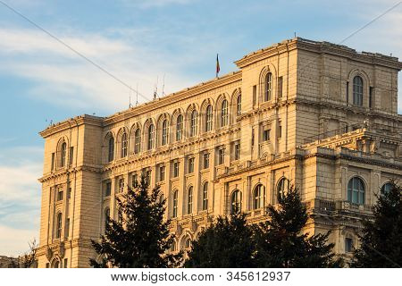 Detail View Of The Palace Of Parliament (palatul Parlamentului) In Bucharest, Capital Of Romania, 20