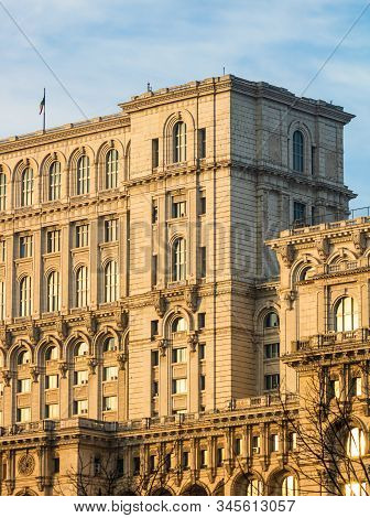 Detail View Of The Palace Of Parliament (palatul Parlamentului) In Bucharest, Capital Of Romania, 20