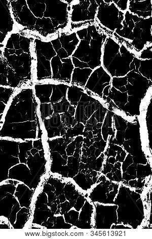 Distressed Cracked Paint Overlay Texture. Grune Dry Overlay Background. Eps10 Vector.