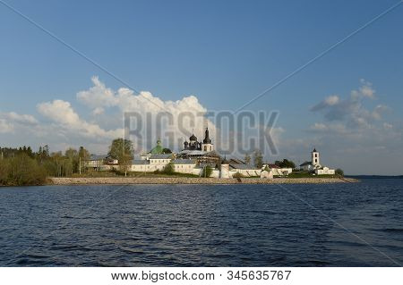 Goritsa,vologda Region, Russia - May 11, 2019:view From The River Sheksna On The Resurrection Gorits