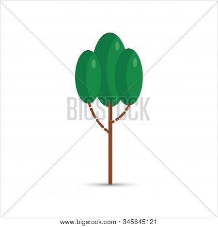 Tree. Isolated On A White Background. Ecology Or Nature Logo. Vector Illustration