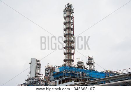 Oil And Gas Industrial. Oil Refinery Plant Form Industry