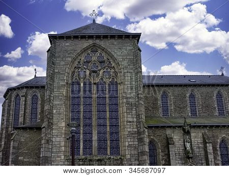 Ploermel, Brittany, France - May 30: Chapel Of The Brothers Of La Mennais (chapelle Des Freres De La