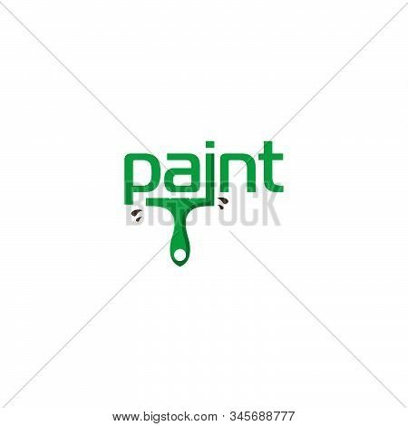 Abstract Paint Logo Design Vector Template Isolated On White Background
