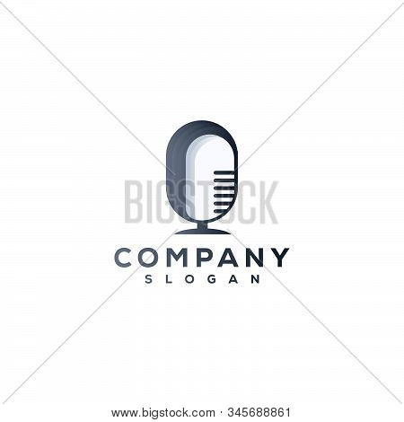 Business Podcast Logo Design Vector Template Isolated On White Background