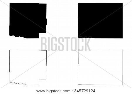 Baca And Crowley County, Colorado (u.s. County, United States Of America,usa, U.s., Us) Map Vector I