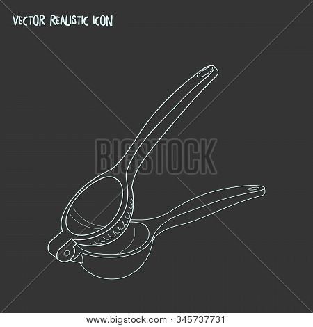Lemon Squeezer Icon Line Element. Illustration Of Lemon Squeezer Icon Line Isolated On Clean Backgro