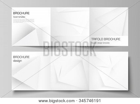 Vector Layout Of Square Covers Design Templates For Trifold Brochure, Magazine, Cover Design, Book D