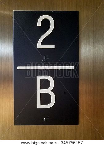 2b, 2 B, Two B Sign For Elevator Signage