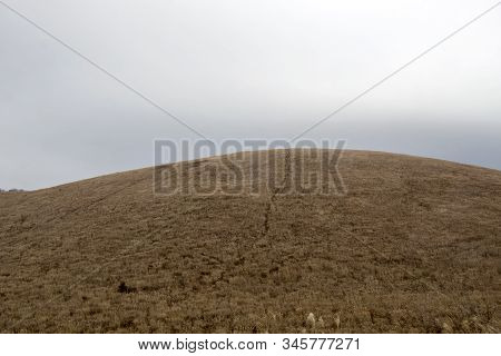 Jeju Island, Korea, January. 6, 2020: Songaksan Mountain Is Beautiful.