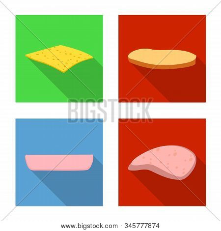 Vector Illustration Of Breakfast And Delicious Symbol. Set Of Breakfast And Tasty Vector Icon For St