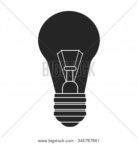 Iight Bulb Vector Icon.black Vector Icon Isolated On White Background Light Bulb.