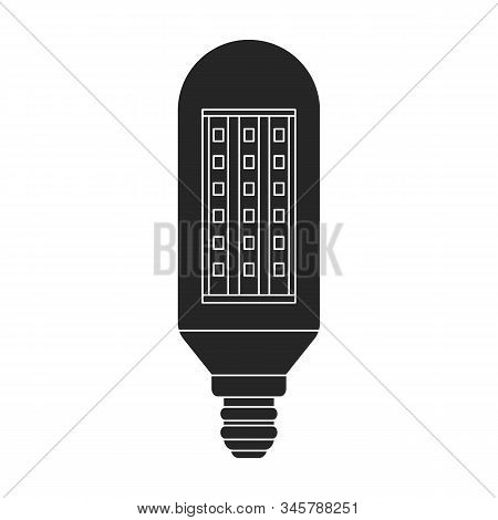 Iight Bulb Vector Icon.black Vector Icon Isolated On White Background Light Bulb.