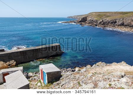 Pors Loubous Harbor In Plogoff At Low Tide