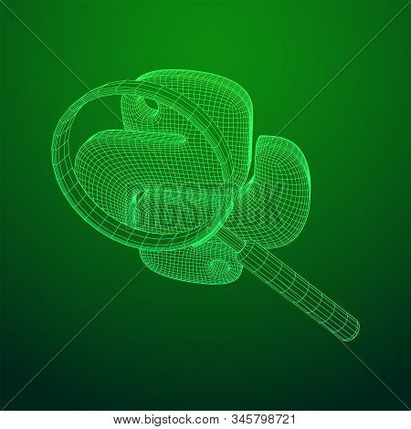 Python Code Language Sign With Magnifying Glass. Programming Coding And Developing Concept. Wirefram