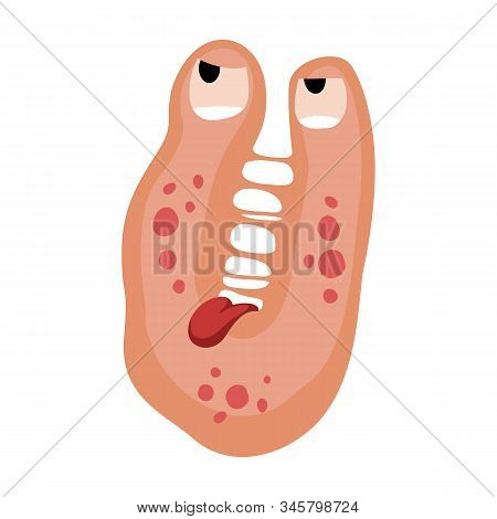 Germ Of Bacteria Vector Icon.cartoon Vector Icon Isolated On White Background Germ Of Bacteria.