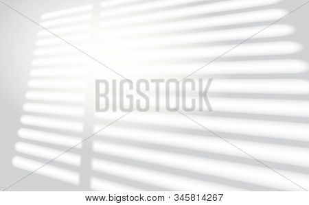 Realistic Window Light And Shadow. Shadow Overlay Effect. Long Shadow Light On Wall. Scenes Of Natur