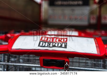 Shopping Carts Seen Outside A Brico Depot Construction Materials And Decoration Store In Bucharest,