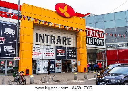Brico Depot Entrance And Logo Of The French Chain Of Construction Materials And Decoration Store In