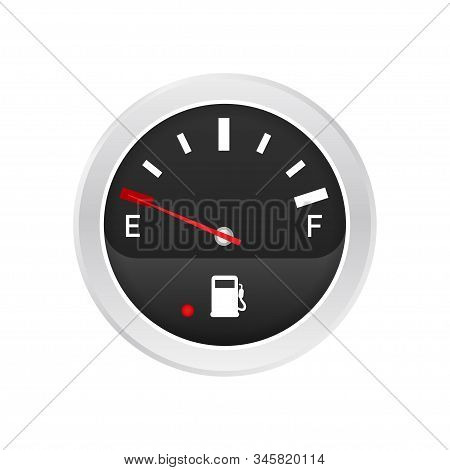 Fuel Indicator. Illustration On White Background For Design , Empty Energy. Vector Stock Illustratio
