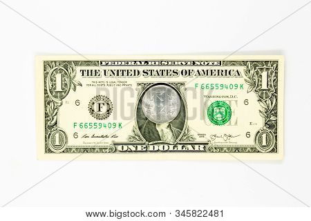 Dollar Bill And Indian 2 Rupees Coin On A Same Image.dollar Vs Inr, Inr Vs Usd