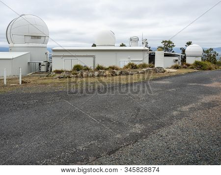 Canberra, Australia - Sep 8, 2018: Mini Telescope Observatory Dome Station At The Mount Stromlo Obse