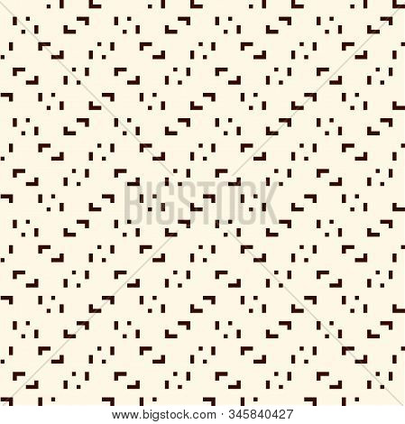 Repeated Creative Puzzle Mosaic Abstract Background. Seamless Surface Pattern Design With Simple Geo
