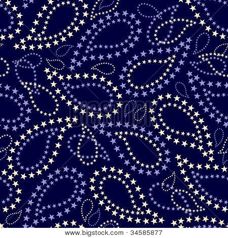 Seamless Pattern con cetrioli indiani-stelle