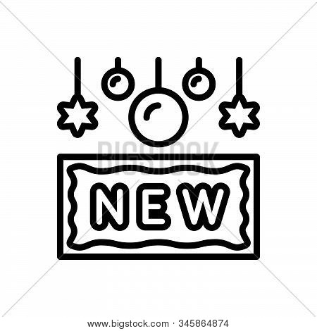 Black Line Icon For New Recent Latest Brand-new