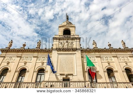 Padova, Italy - Circa September 2018. Beautiful Architecture Of Palazzo Moroni, Comune Di Padova.