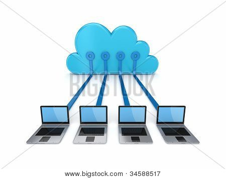 Cloud computing concept.