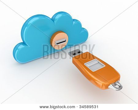 Cloud computing concept.