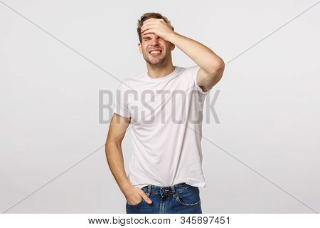 Man Made Huge Mistake, Punching Forehead And Squinting Pissed, Recall Important Task Left Undone, St