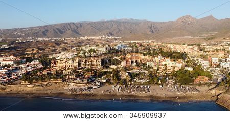 Aerial Shot Of Playa El Duque On Tenerife With On The Background The Village Costa Adeje. El Duque I