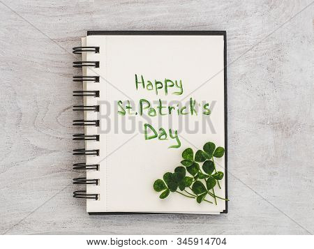 St. Patricks Day. Beautiful Card. White Background