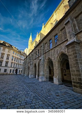 Minoritenkirche Vienna, Historic Catholic Church At Minoritenplatz In Central Vienna