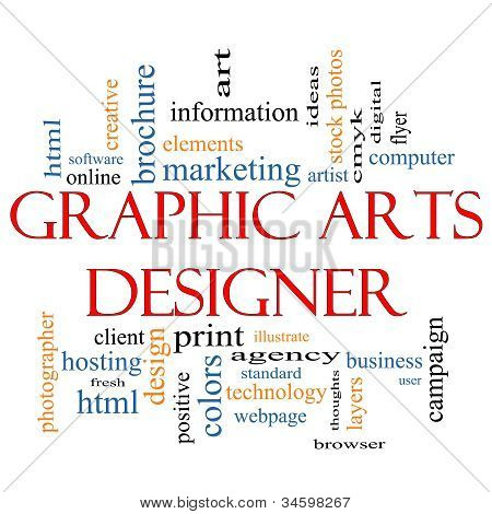 Arti grafiche Designer parola nuvola Concept