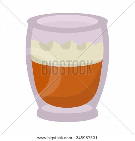 Vector Illustration Of Coffee And Glass Logo. Graphic Of Coffee And Beverage Stock Symbol For Web.