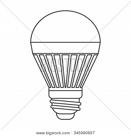 Iight Bulb Vector Icon.line Vector Icon Isolated On White Background Light Bulb.
