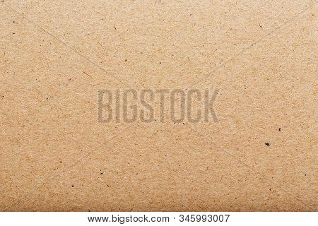Brown Cardboard Texture Of A Blank Page. As A Background